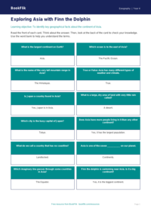 Free Asia Geography Flashcards | Year 4 Supported | BookFlik