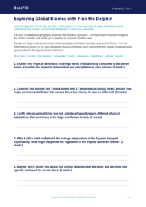 Free Biomes Worksheet | Year 5 Greater Depth | BookFlik