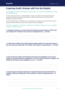 Free Biomes Writing Frame | Year 5 Greater Depth | BookFlik