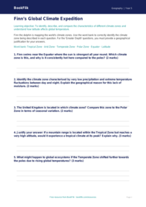 Free Climate Activity Sheet | Year 5 Greater Depth | BookFlik