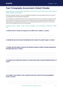 Free Climate Assessment | Year 5 Greater Depth | BookFlik