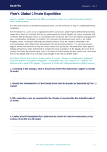 Free Climate Comprehension | Year 5 Greater Depth | BookFlik