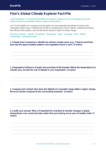 Free Climate Template | Year 5 Greater Depth | BookFlik