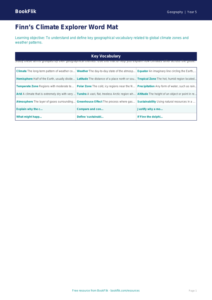 Free Climate Word Mat | Year 5 Greater Depth | BookFlik