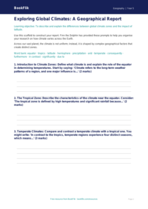 Free Climate Writing Frame | Year 5 Greater Depth | BookFlik