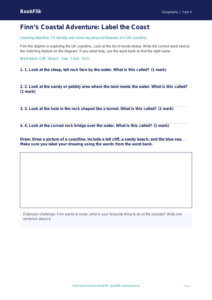 Free Coasts Activity Sheet | Year 4 Supported | BookFlik