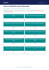 Free Coasts Flashcards | Year 4 Supported | BookFlik