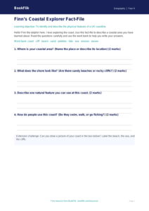 Free Coasts Template | Year 4 Supported | BookFlik