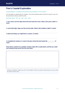 Free Coasts Worksheet | Year 4 Geography | BookFlik