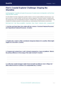 Free Coasts Activity Sheet | Year 5 Greater Depth | BookFlik