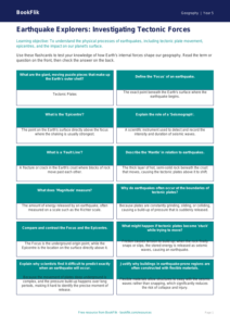 Free Earthquakes Flashcards | Year 5 Greater Depth | BookFlik