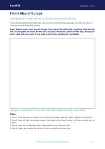 Free Europe Drawing Sheet | Year 4 Supported | BookFlik