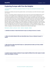 Free Europe Comprehension | Year 5 Greater Depth | BookFlik