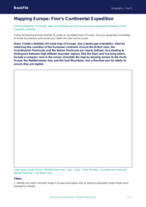Free Europe Drawing Sheet | Year 5 Greater Depth | BookFlik