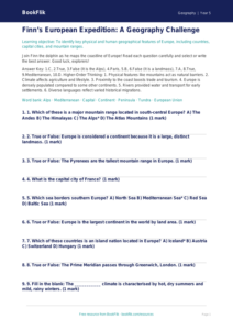 Free Europe Quiz | Year 5 Greater Depth | BookFlik