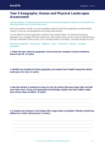 Free Human And Physical Geography Assessment | Year 5 Greater Depth | BookFlik