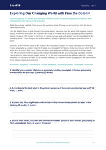 Free Human And Physical Geography Comprehension | Year 5 Greater Depth | BookFlik