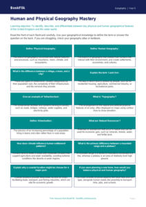 Free Human And Physical Geography Flashcards | Year 5 Greater Depth | BookFlik
