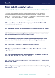 Free Human And Physical Geography Quiz | Year 5 Greater Depth | BookFlik