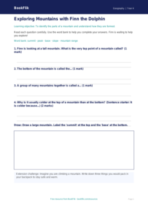Free Mountains Worksheet | Year 4 Supported | BookFlik