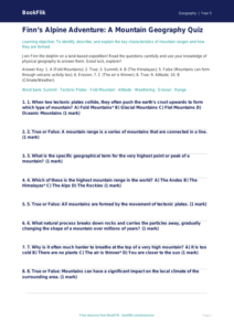 Free Mountains Quiz | Year 5 Greater Depth | BookFlik