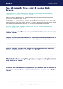 Free North America Assessment | Year 5 Greater Depth | BookFlik