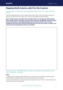 Free North America Drawing Sheet | Year 5 Greater Depth | BookFlik