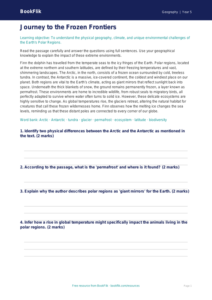 Free Polar Regions Comprehension | Year 5 Greater Depth | BookFlik