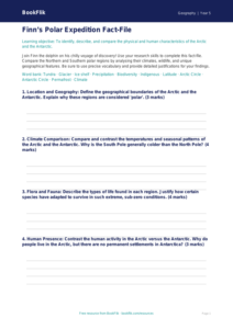 Free Polar Regions Template | Year 5 Greater Depth | BookFlik