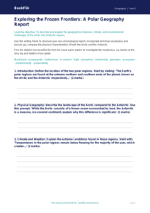 Free Polar Regions Writing Frame | Year 5 Greater Depth | BookFlik