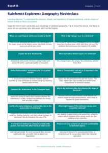 Free Rainforests Flashcards | Year 5 Greater Depth | BookFlik