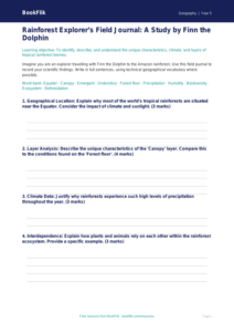 Free Rainforests Template | Year 5 Greater Depth | BookFlik
