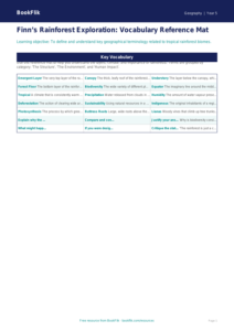 Free Rainforests Word Mat | Year 5 Greater Depth | BookFlik