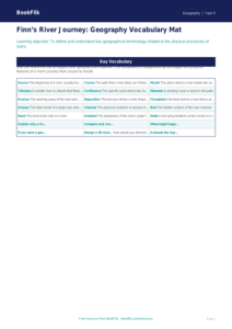 Free Rivers Word Mat | Year 5 Greater Depth | BookFlik