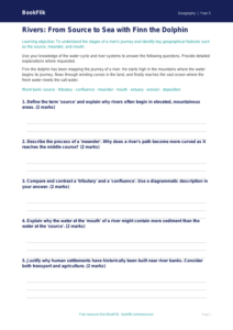 Free Rivers Worksheet | Year 5 Greater Depth | BookFlik