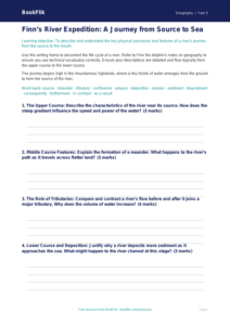 Free Rivers Writing Frame | Year 5 Greater Depth | BookFlik