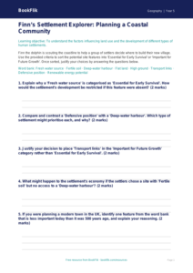 Free Settlements Activity Sheet | Year 5 Greater Depth | BookFlik