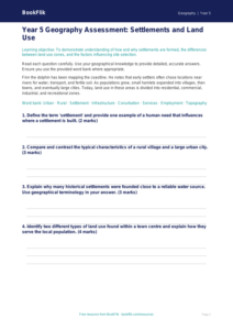 Free Settlements Assessment | Year 5 Greater Depth | BookFlik
