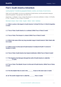 Free South America Quiz | Year 4 Supported | BookFlik