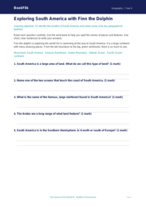 Free South America Worksheet | Year 4 Supported | BookFlik