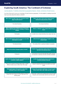 Free South America Flashcards | Year 5 Greater Depth | BookFlik