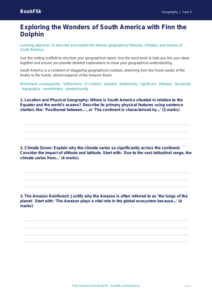 Free South America Writing Frame | Year 5 Greater Depth | BookFlik