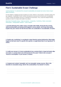 Free Sustainability Activity Sheet | Year 5 Greater Depth | BookFlik