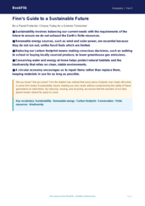 Free Sustainability Poster | Year 5 Greater Depth | BookFlik