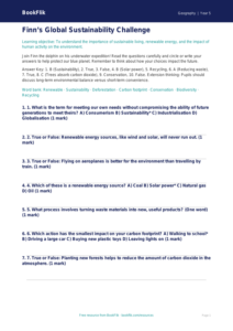 Free Sustainability Quiz | Year 5 Greater Depth | BookFlik