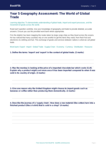Free Trade Assessment | Year 5 Greater Depth | BookFlik
