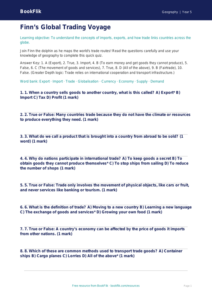 Free Trade Quiz | Year 5 Greater Depth | BookFlik