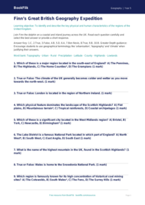 Free UK Regions Quiz | Year 5 Greater Depth | BookFlik