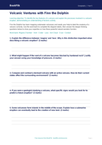 Free Volcanoes Activity Sheet | Year 5 Greater Depth | BookFlik