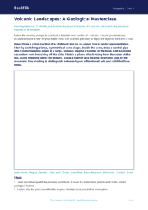 Free Volcanoes Drawing Sheet | Year 5 Greater Depth | BookFlik